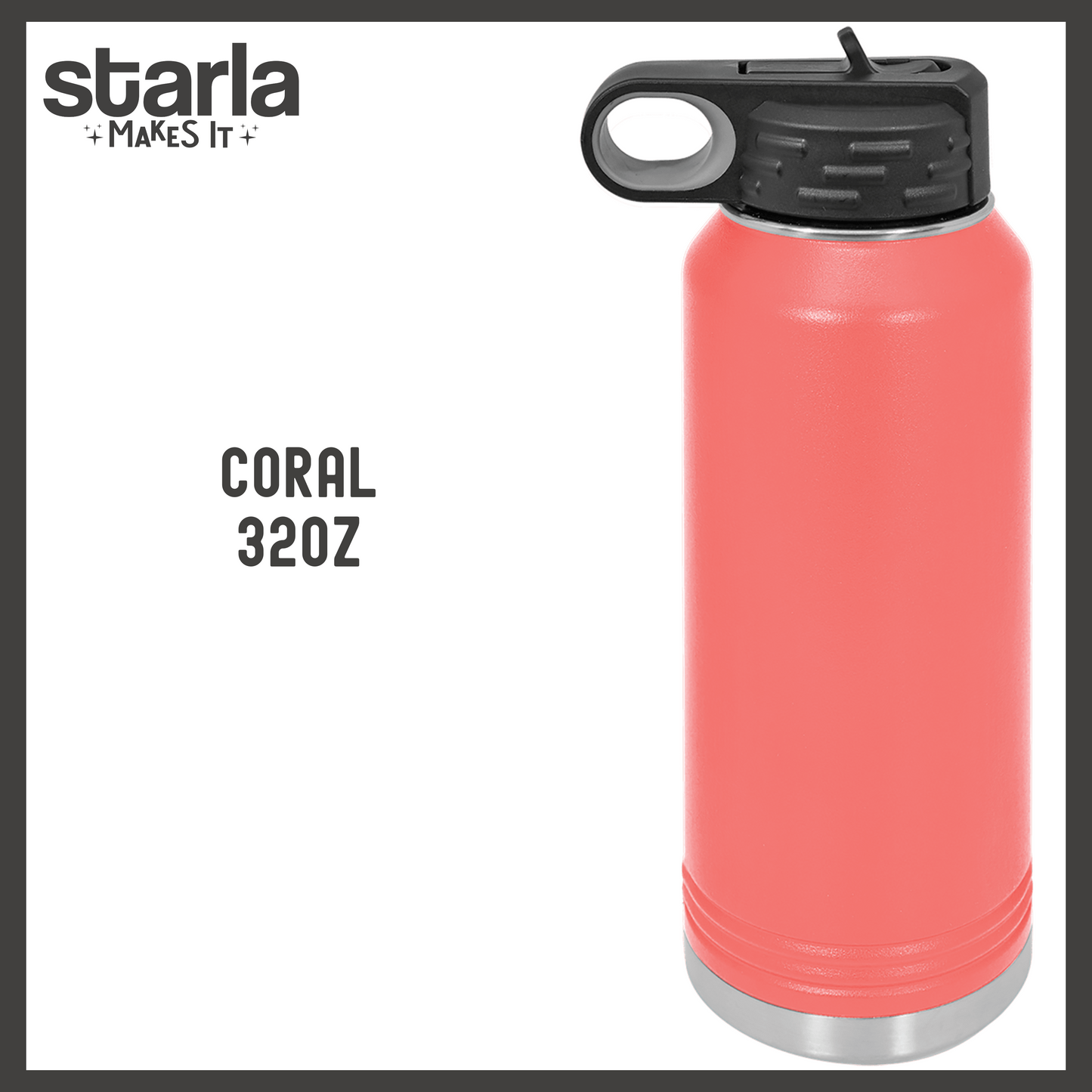 Engraved 32oz Water Bottle - Personalized - Multiple Fonts & Water Bottle Colors to Choose From (Made-to-Order)