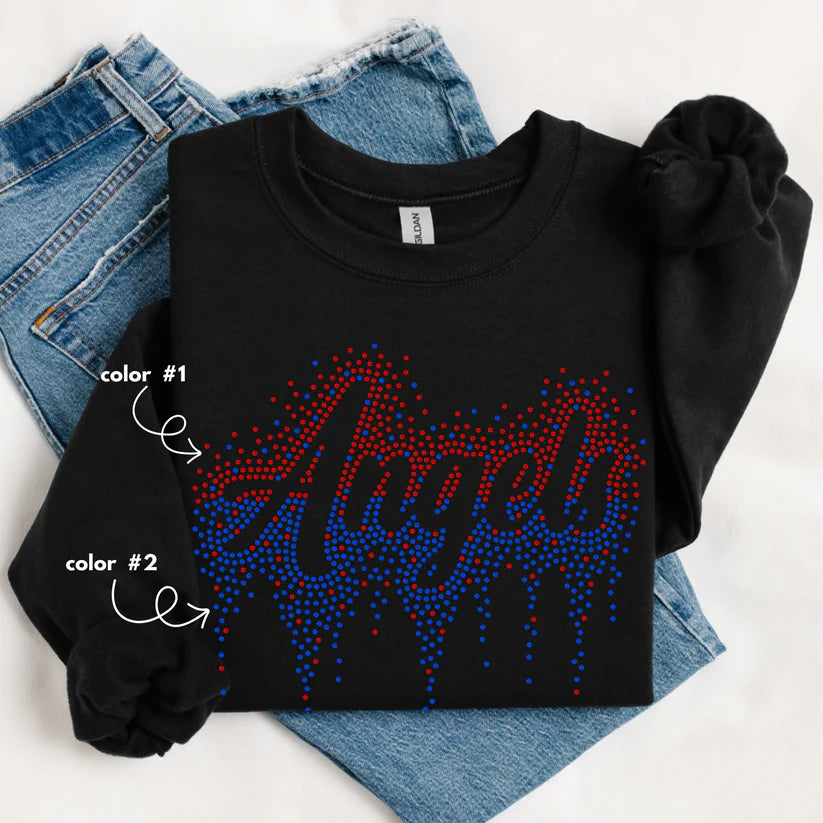 Angels Ombre Drip Spangle Design