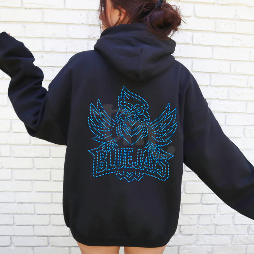 Bluejays w/ Mascot Name Spangle Design