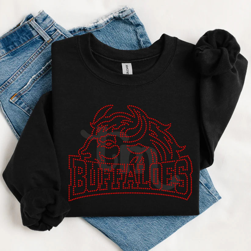 Buffaloes w/ Mascot Name Spangle Design
