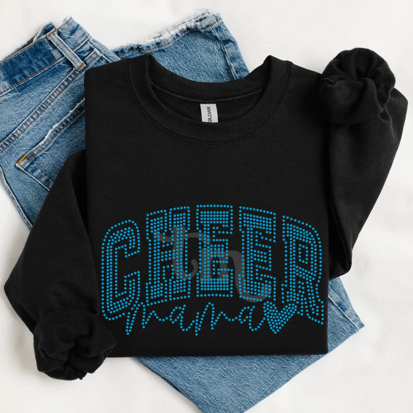 Cheer Mama with Heart Spangle Design