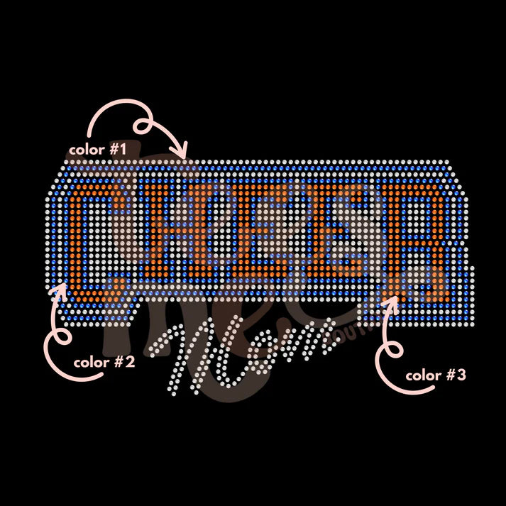 Cheer Mom Bold Spangle Design