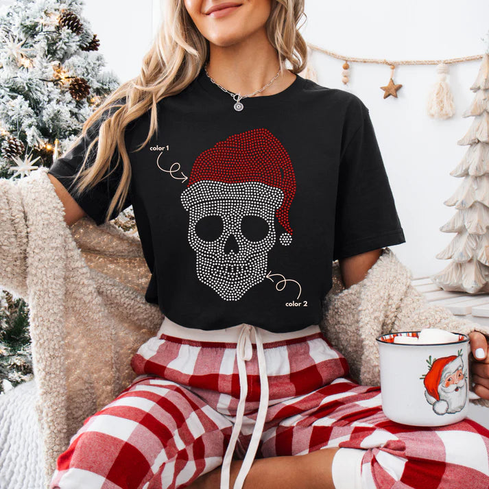 Christmas Skull Spangle Design