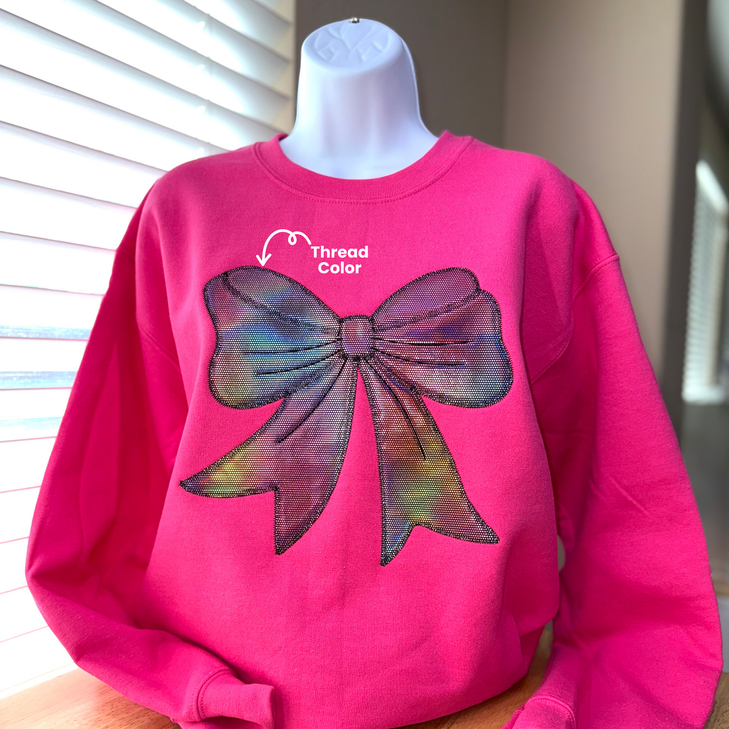 Colorful Bow Embroidered Appliqué Design