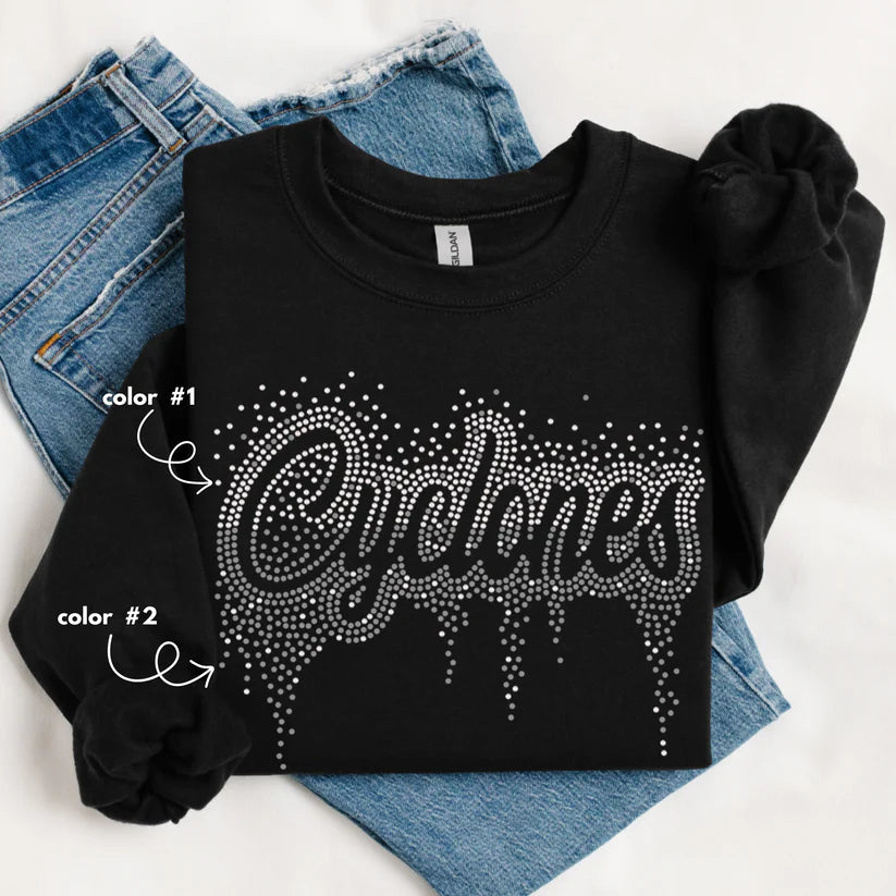 Cyclones Ombre Drip Spangle Design
