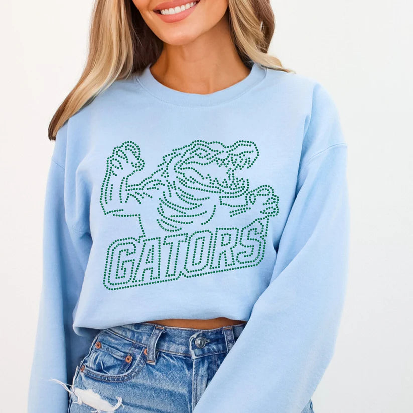 Gators w/ Mascot Name Spangle Design
