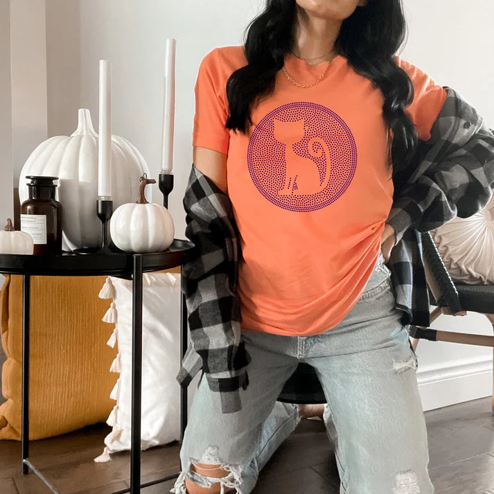 Halloween Cat Spangle Design