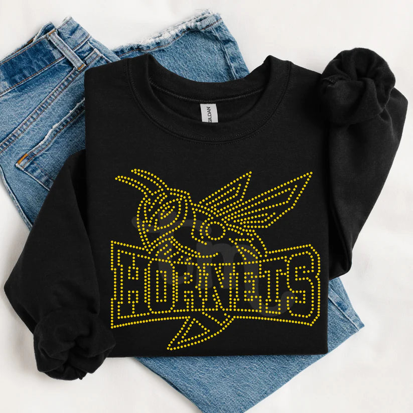 Hornets w/ Mascot Name Spangle Design