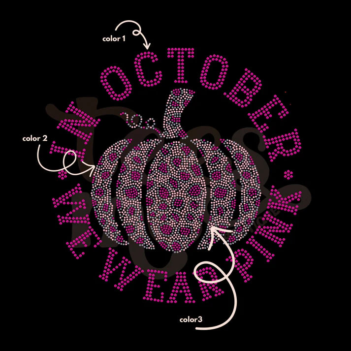 In October We Wear Pink Spangle Design