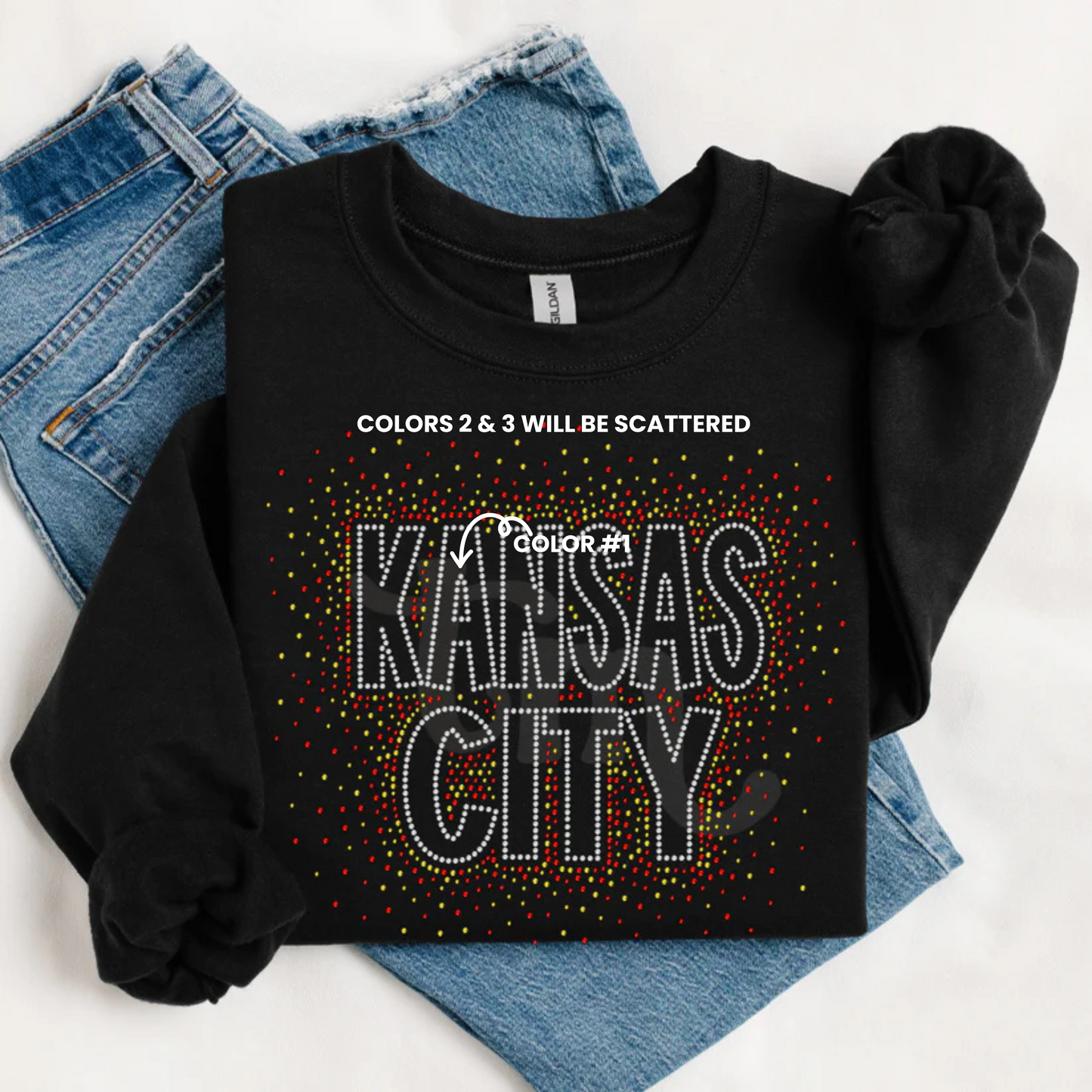Kansas City Scattered Snow Font Spangle Design