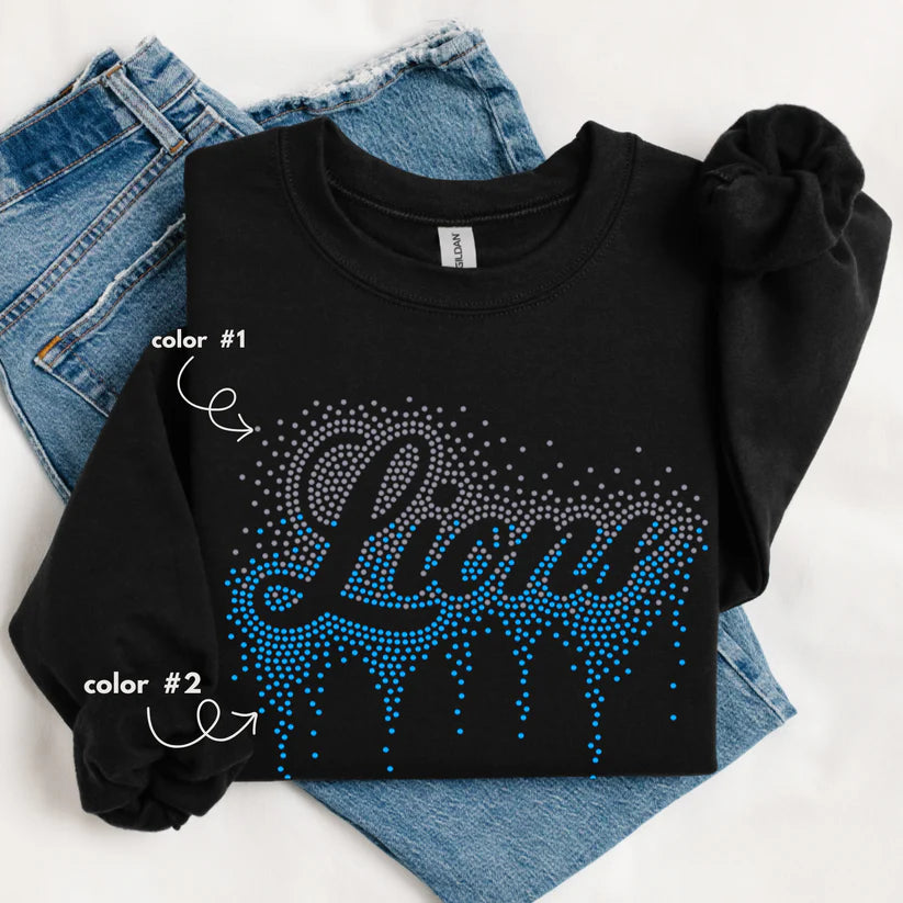 Lions Ombre Drip Spangle Design
