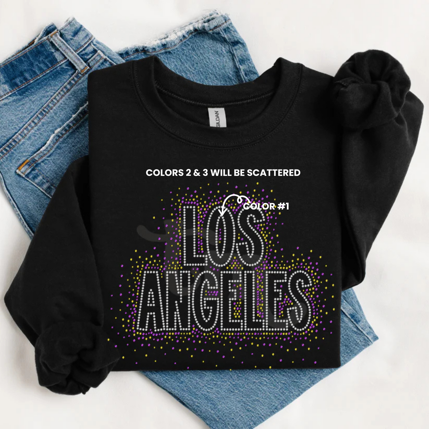 Los Angeles Scattered Snow Font Spangle Design