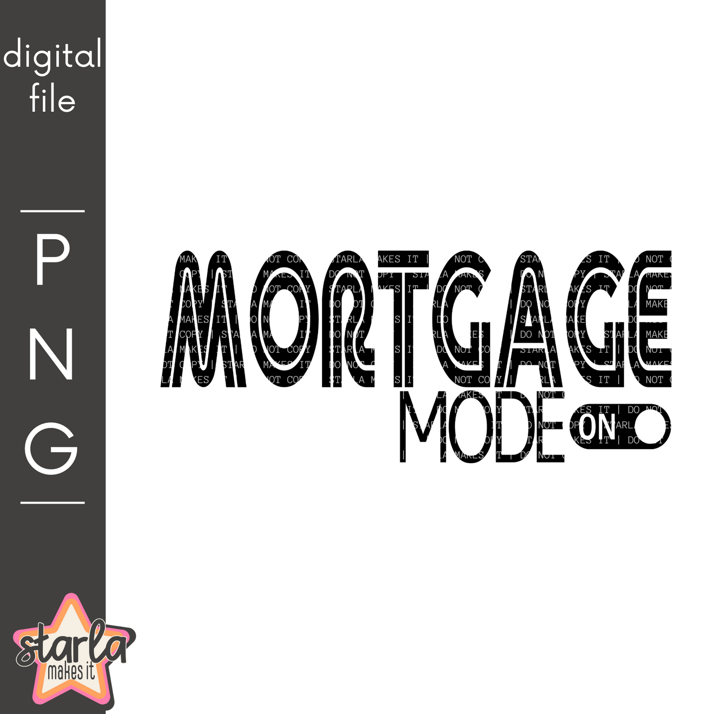 photo of digital file saying mortgage mode on