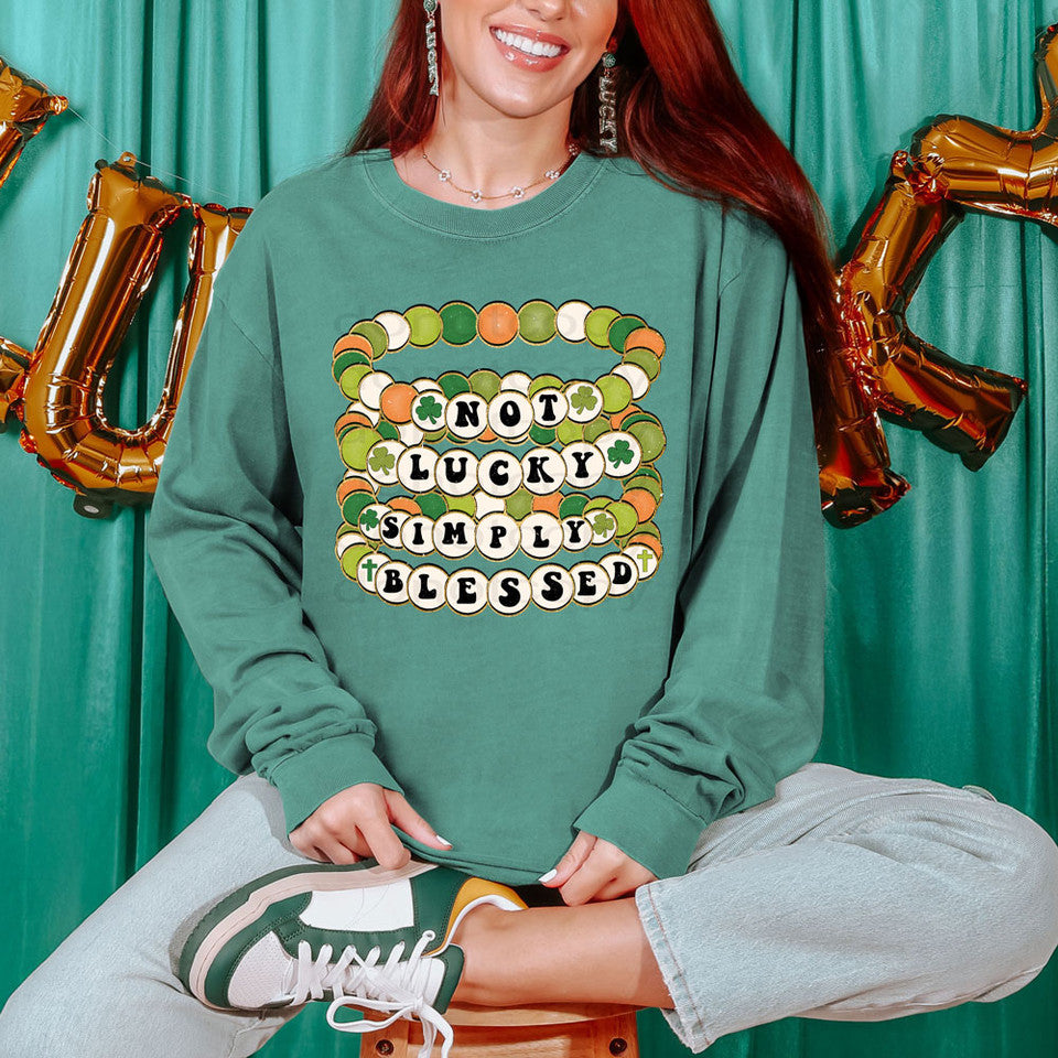 Not Lucky Simply Blessed Friendship Bracelet