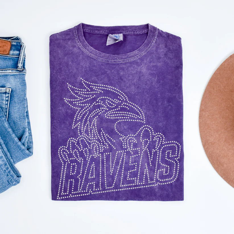 Ravens w/ Mascot Name Spangle Design