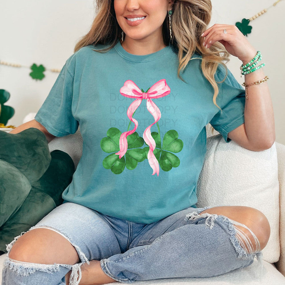 Shamrock Coquette Pink Bow