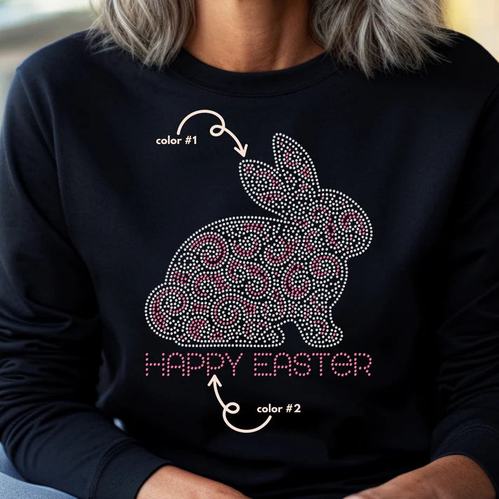 Swirly Rabbit Spangle Design