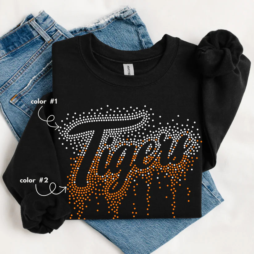 Tigers Ombre Drip Spangle Design