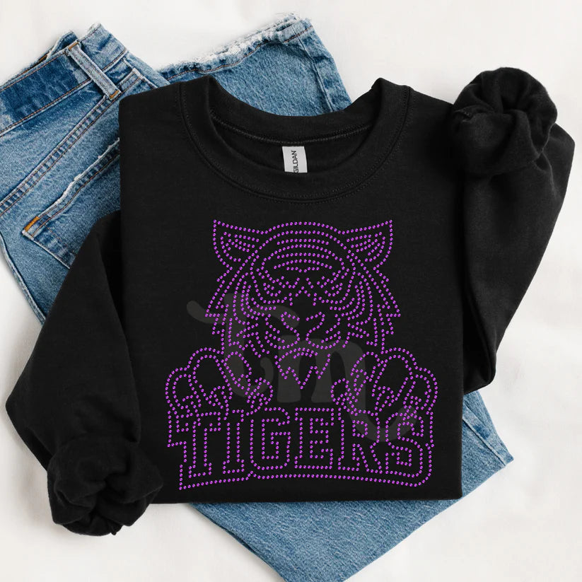 Tigers w/ Mascot Name Spangle Design