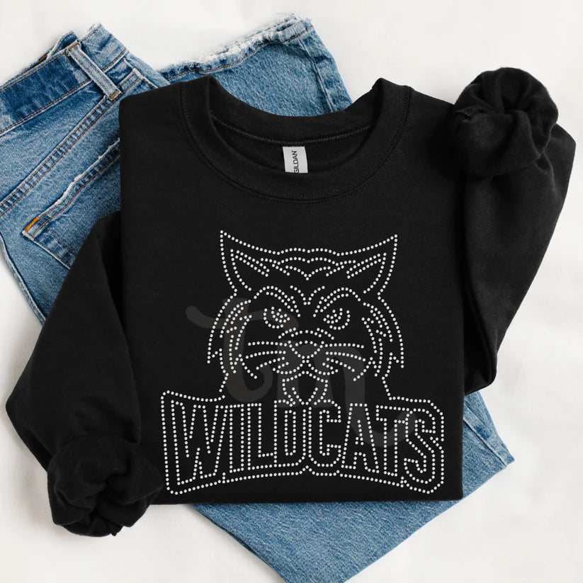 Wildcats w/ Mascot Name Spangle Design