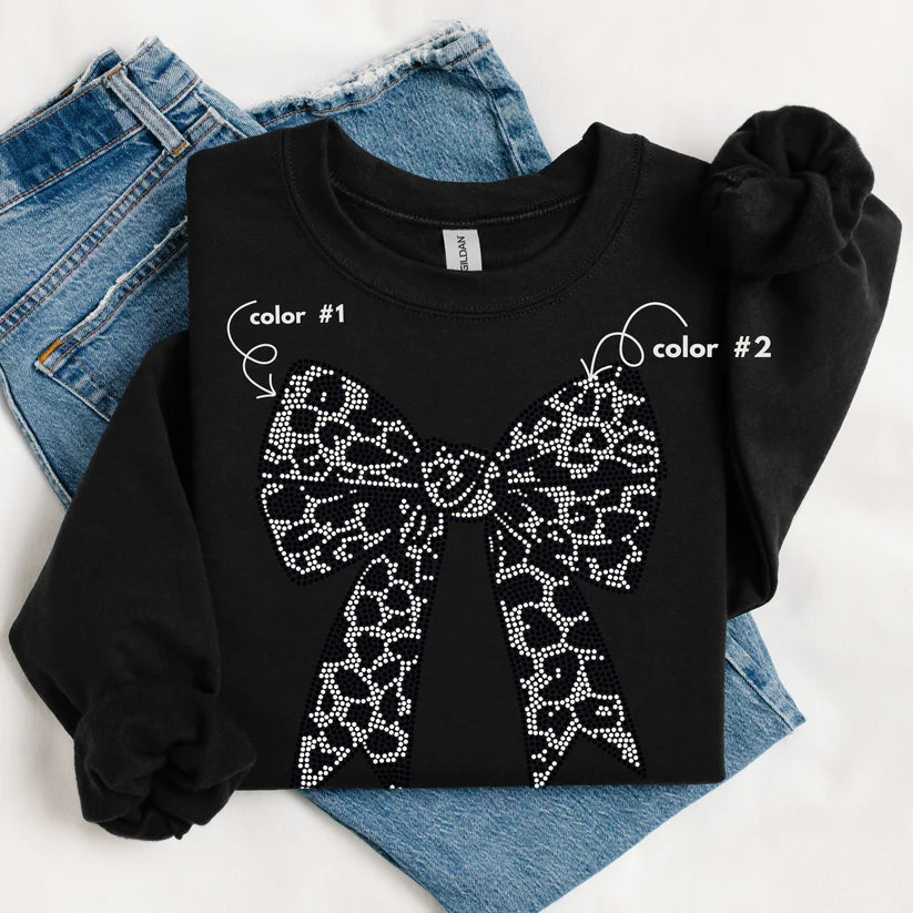 Animal Print Bow Spangle Design
