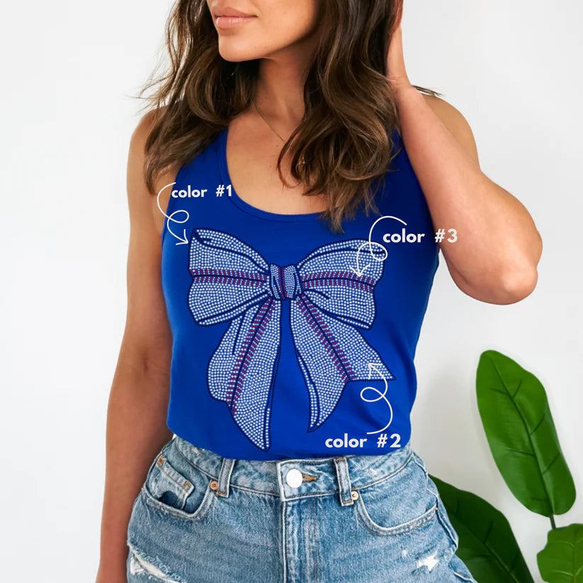 Baseball Bow Spangle Design