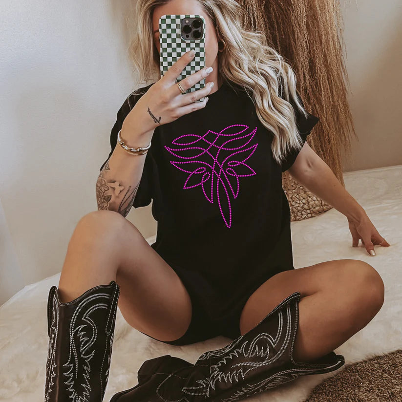 Boot Stitching 3 Spangle Design