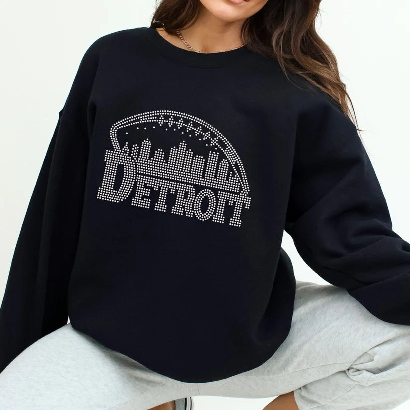 Detroit Football Cityscape Spangle Design