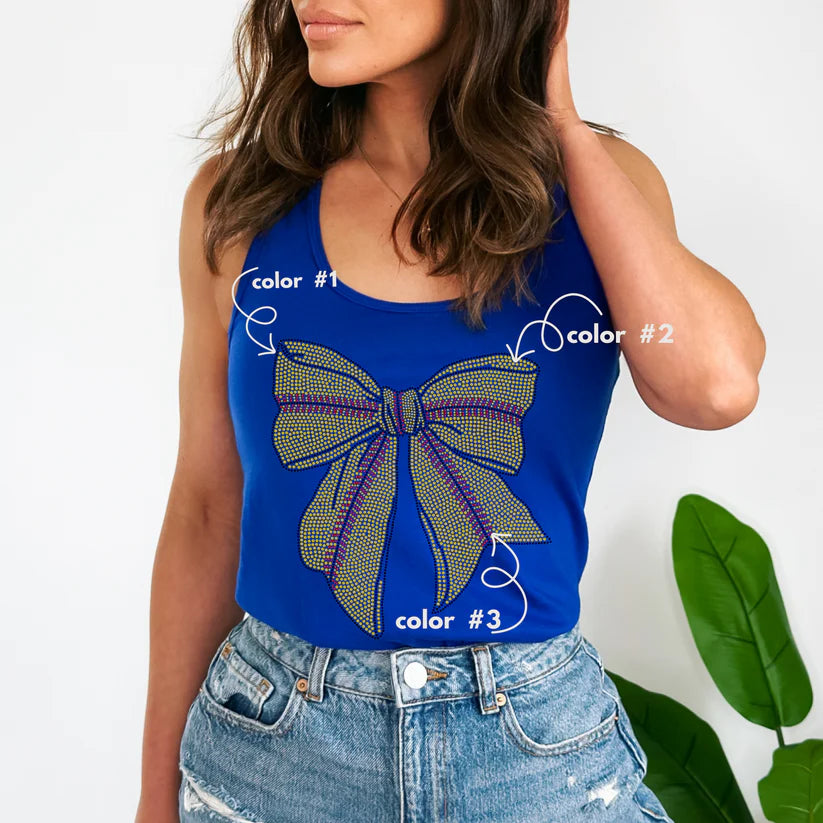 Softball Bow Spangle Design