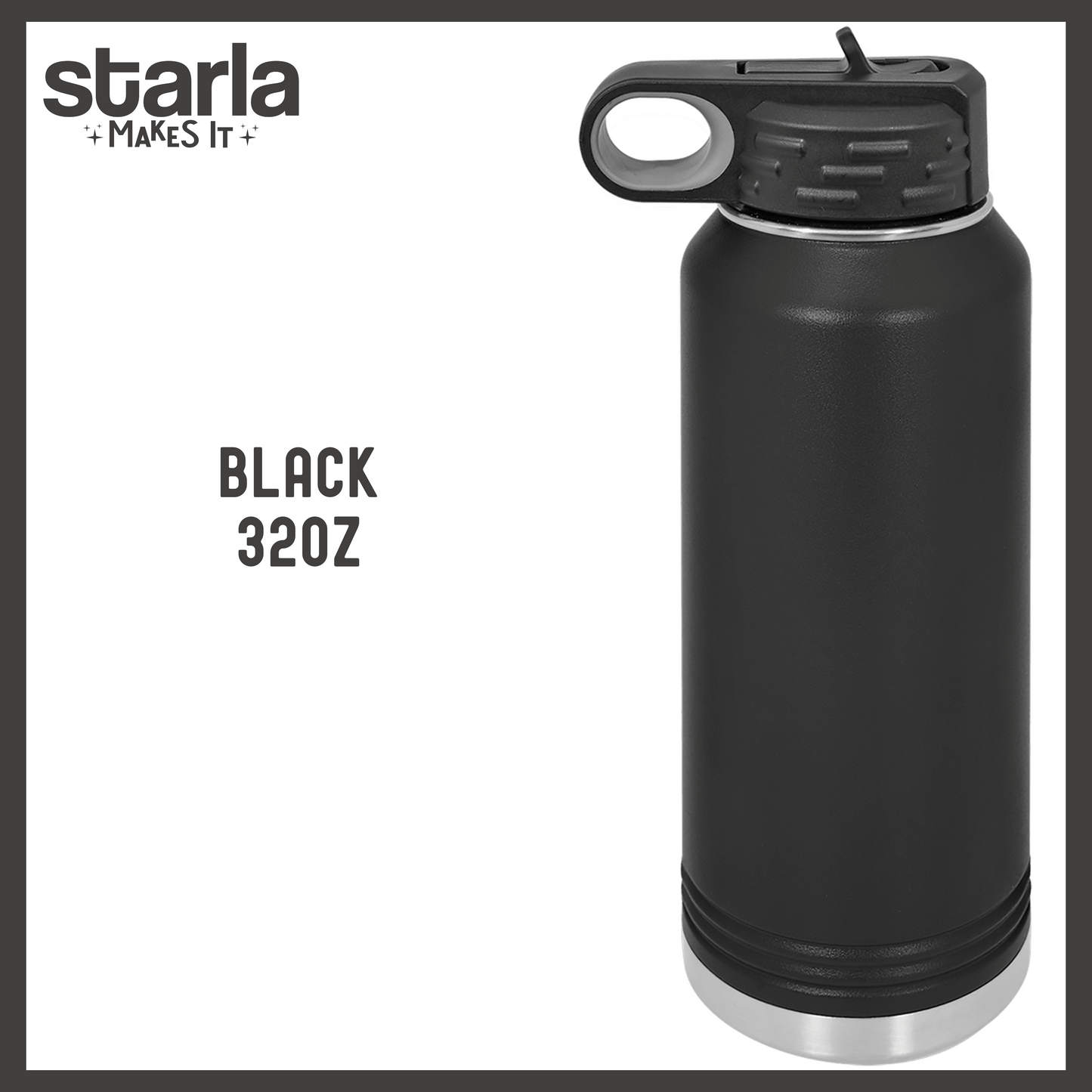 Engraved 32oz Water Bottle - Personalized - Multiple Fonts & Water Bottle Colors to Choose From (Made-to-Order)