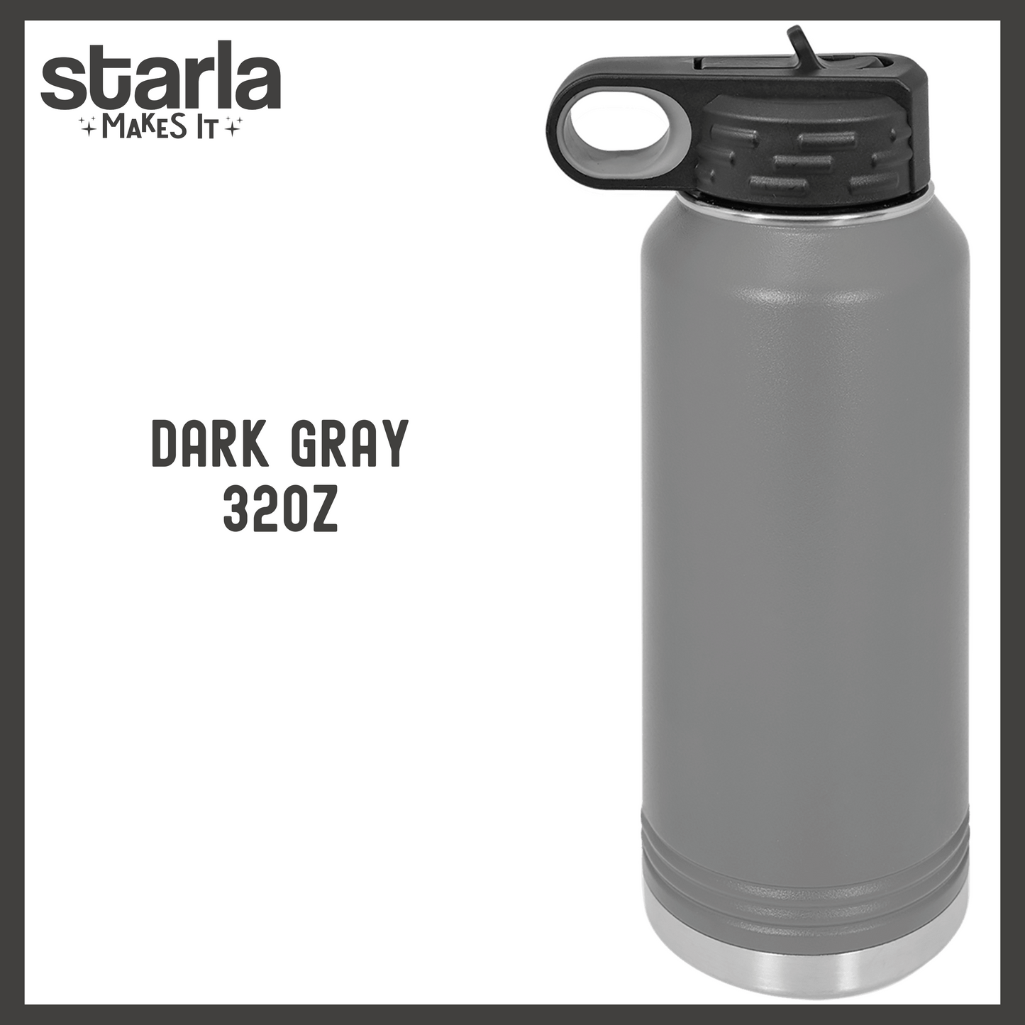 Engraved 32oz Water Bottle - Personalized - Multiple Fonts & Water Bottle Colors to Choose From (Made-to-Order)