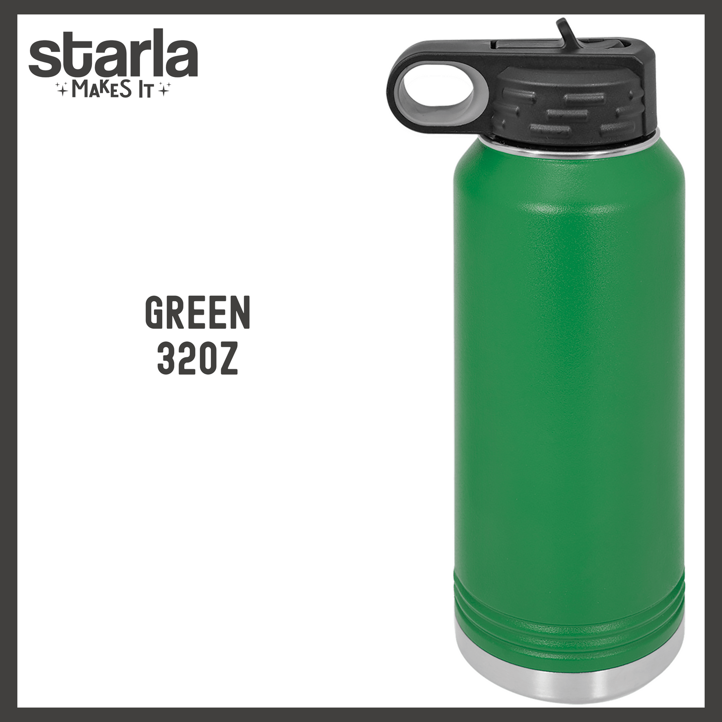 Engraved 32oz Water Bottle - Personalized - Multiple Fonts & Water Bottle Colors to Choose From (Made-to-Order)