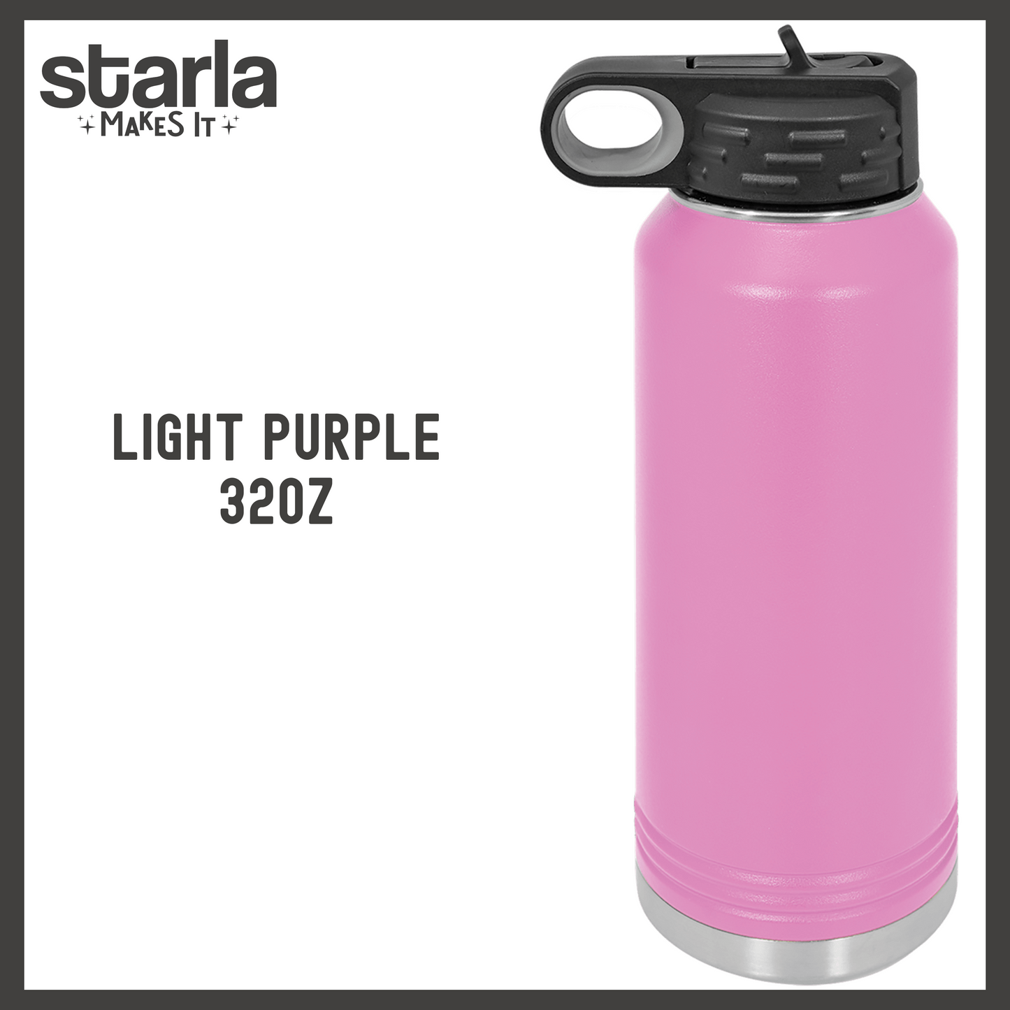 Engraved 32oz Water Bottle - Personalized - Multiple Fonts & Water Bottle Colors to Choose From (Made-to-Order)