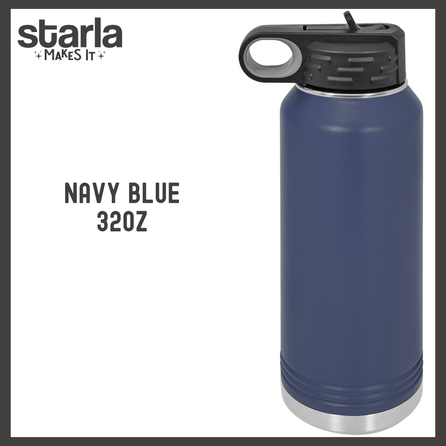 Engraved 32oz Water Bottle - Personalized - Multiple Fonts & Water Bottle Colors to Choose From (Made-to-Order)