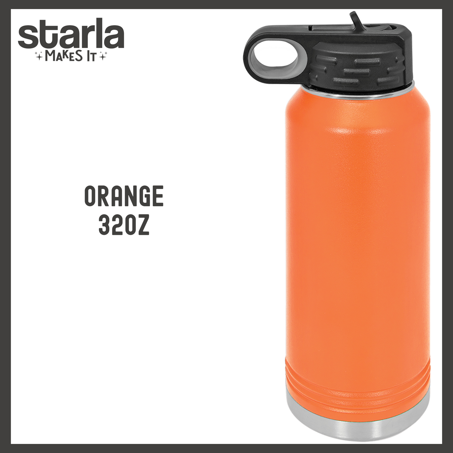 Engraved 32oz Water Bottle - Personalized - Multiple Fonts & Water Bottle Colors to Choose From (Made-to-Order)