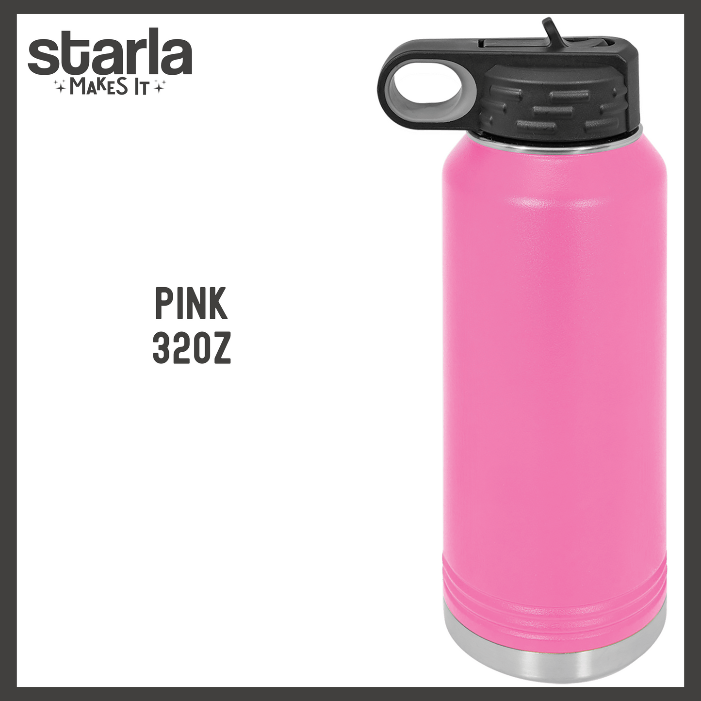 Engraved 32oz Water Bottle - Personalized - Multiple Fonts & Water Bottle Colors to Choose From (Made-to-Order)
