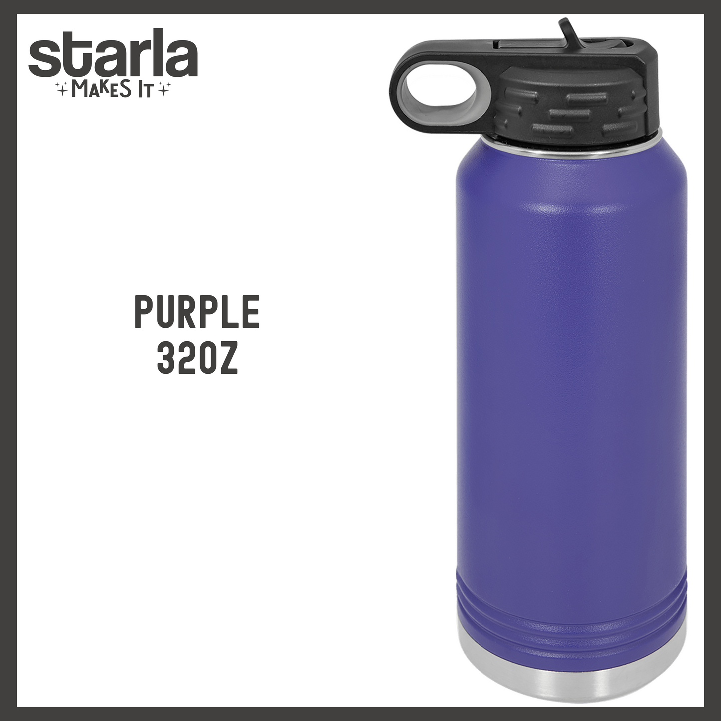 Engraved 32oz Water Bottle - Personalized - Multiple Fonts & Water Bottle Colors to Choose From (Made-to-Order)
