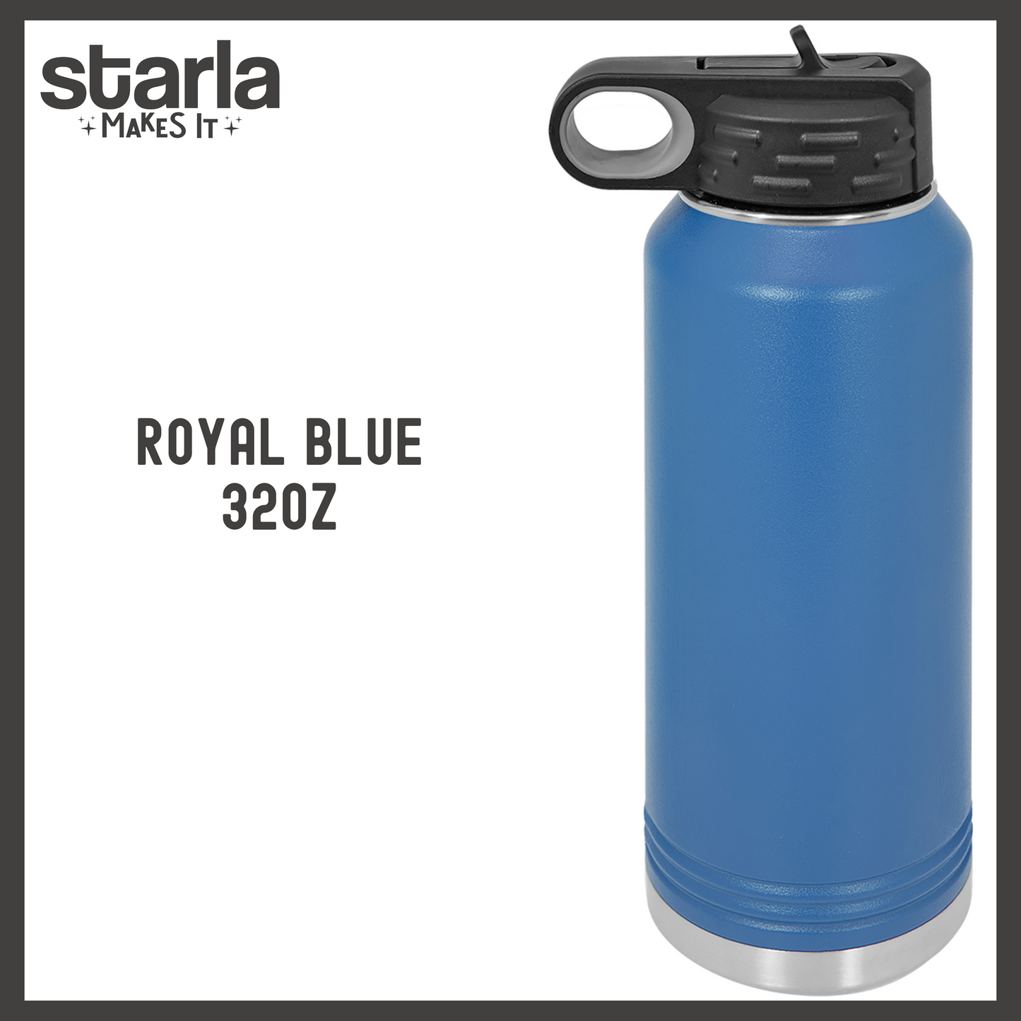Engraved 32oz Water Bottle - Personalized - Multiple Fonts & Water Bottle Colors to Choose From (Made-to-Order)