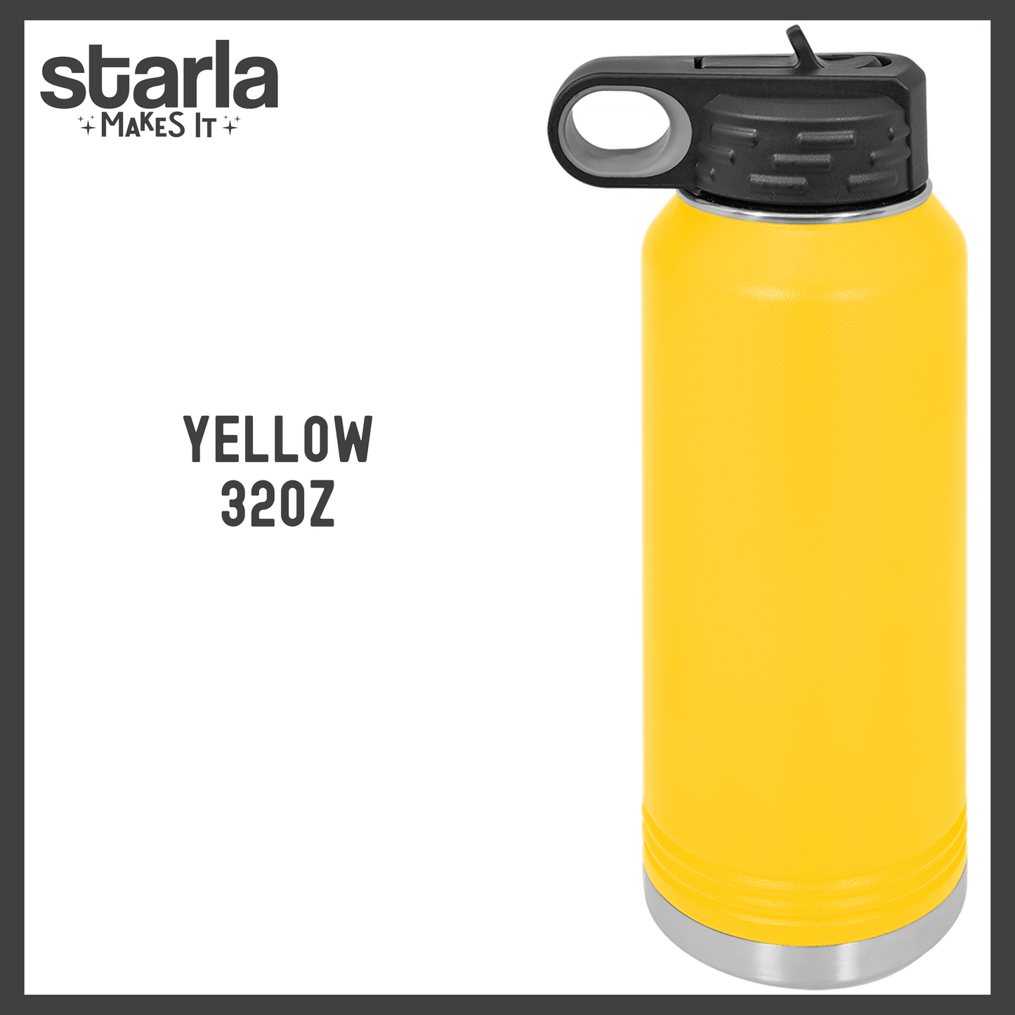 Engraved 32oz Water Bottle - Personalized - Multiple Fonts & Water Bottle Colors to Choose From (Made-to-Order)
