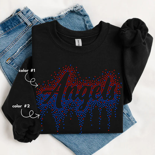 Angels Ombre Drip Spangle Design