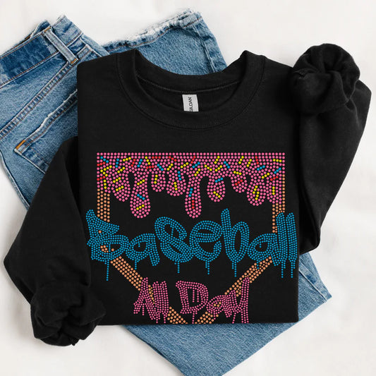 Baseball Drip Spangle Design