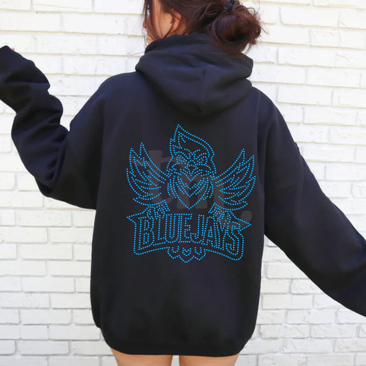 Bluejays w/ Mascot Name Spangle Design