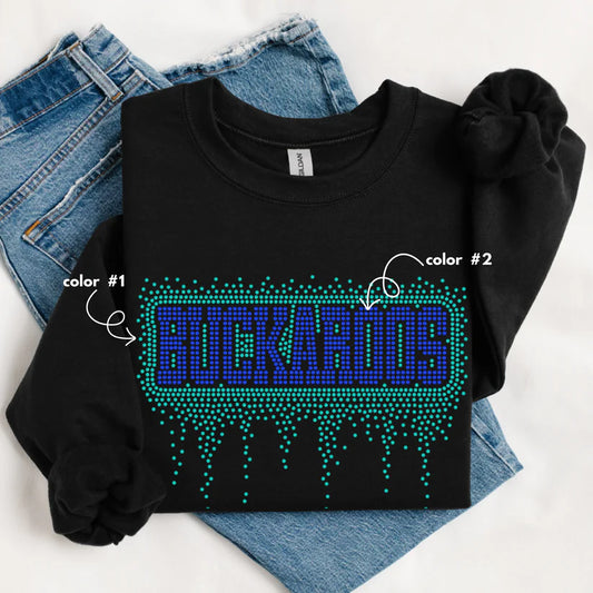 Buckaroos Athletic Drip Spangle Design