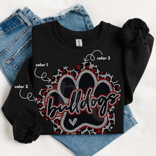 Bulldogs Leopard Paw Spangle Design