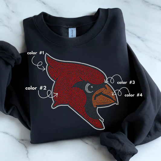 Cardinal Head Mascot Spangle Design