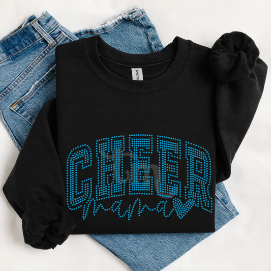 Cheer Mama with Heart Spangle Design