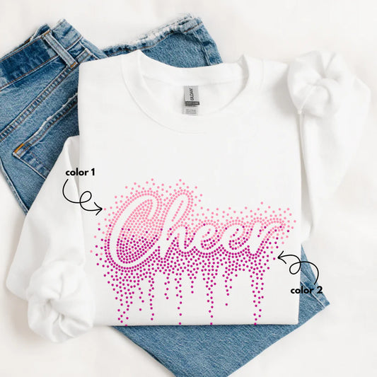 Cheer Ombre Drip Spangle Design