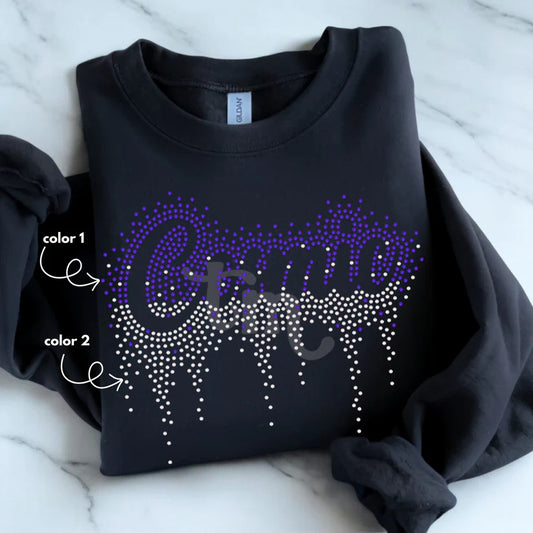 Cosmic Ombre Drip Spangle Design