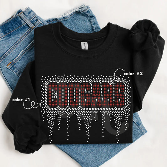 Cougars Athletic Drip Spangle Design