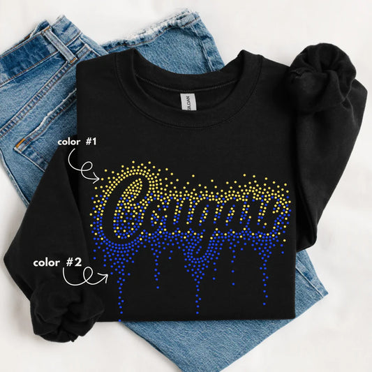 Cougars Ombre Drip Spangle Design